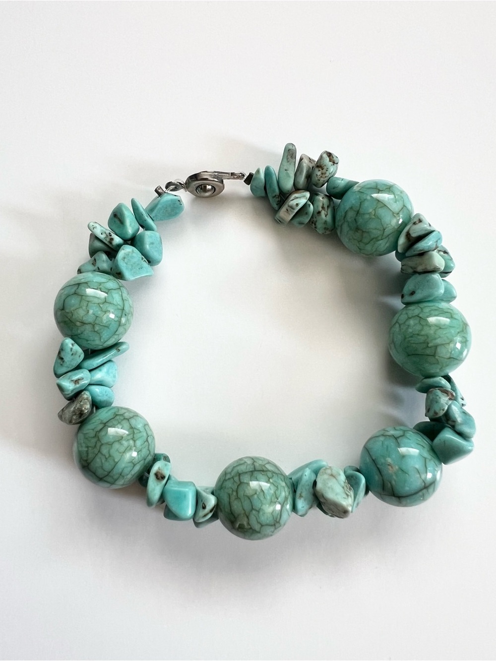 Vintage Teng Yue Turquoise Beaded Bracelet